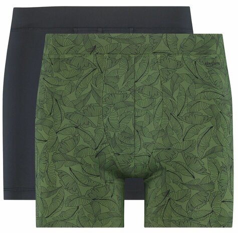 Ten Cate Men Microfiber Shorts 2-Pack Black/Leafs 32100 | 26549