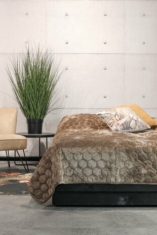 Unique Living  Bedsprei Peggy Taupe 30938