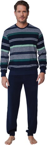 Pastunette For Men Badstof Pyjama Dark Blue 23242-638-2 | 30745