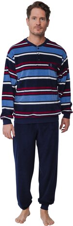 Robson Heren Badstof Pyjama Blue 27242-706-4 | 30746