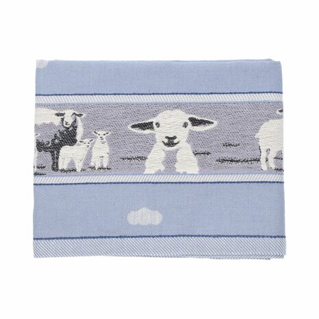 Bunzlau Castle Theedoek Sheep Grey Blue 6294 | 30994